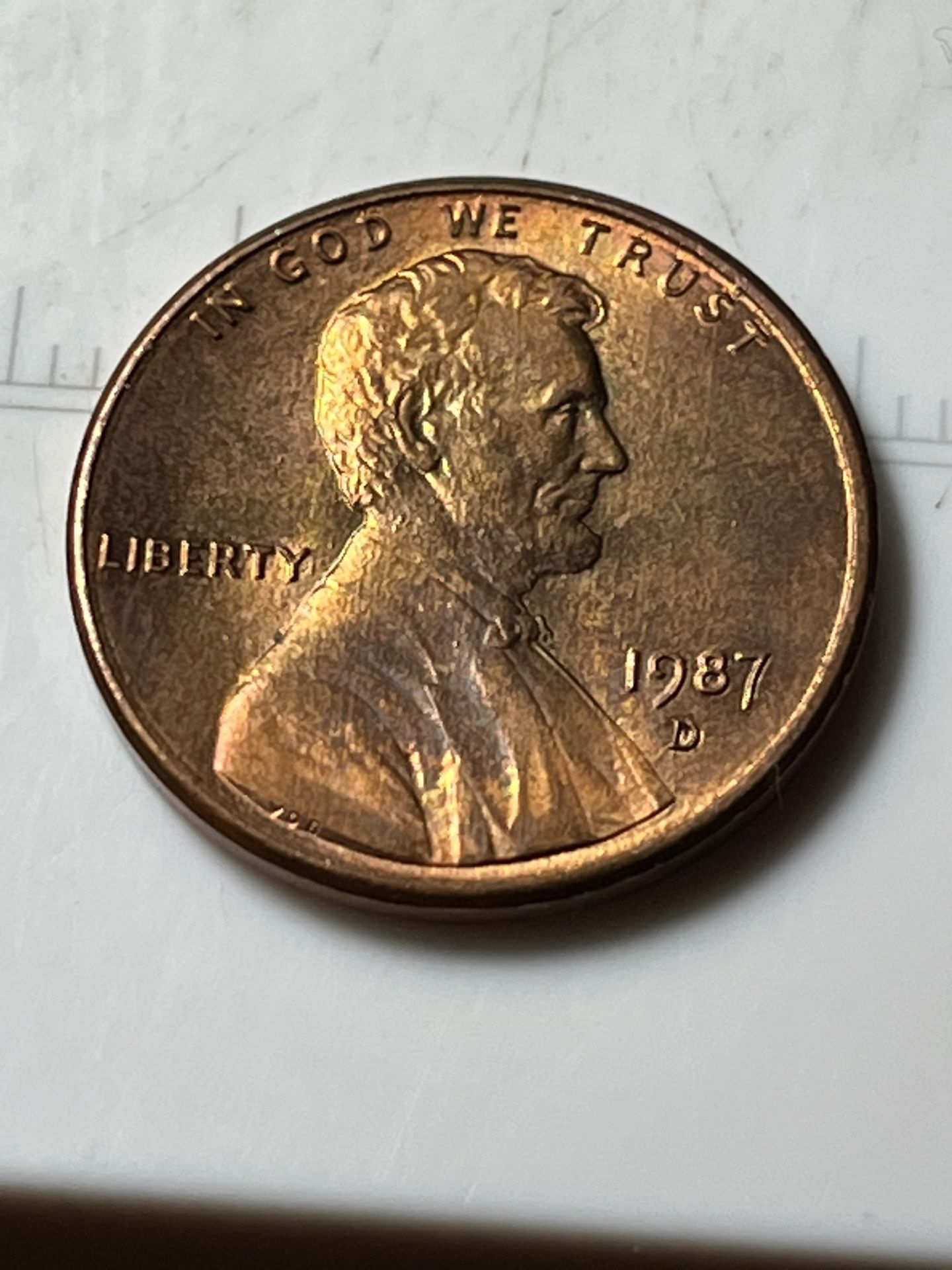 1987 D Penny  Doubles