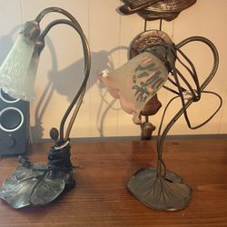 Antique Flower & Lillipad Lamps