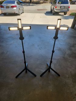 Two Husky 2200 Lumen Tripod Light Bundle