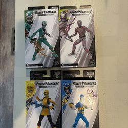 Brand New inbox sealed Hasbro Power Rangers lightning collection lot of 4 Dino charge blue Fury Green beast yellow & Force