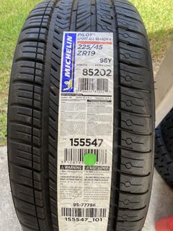 1.- NEW TIRE 225/45/19 Michelin Pilot $175 CASH OBO