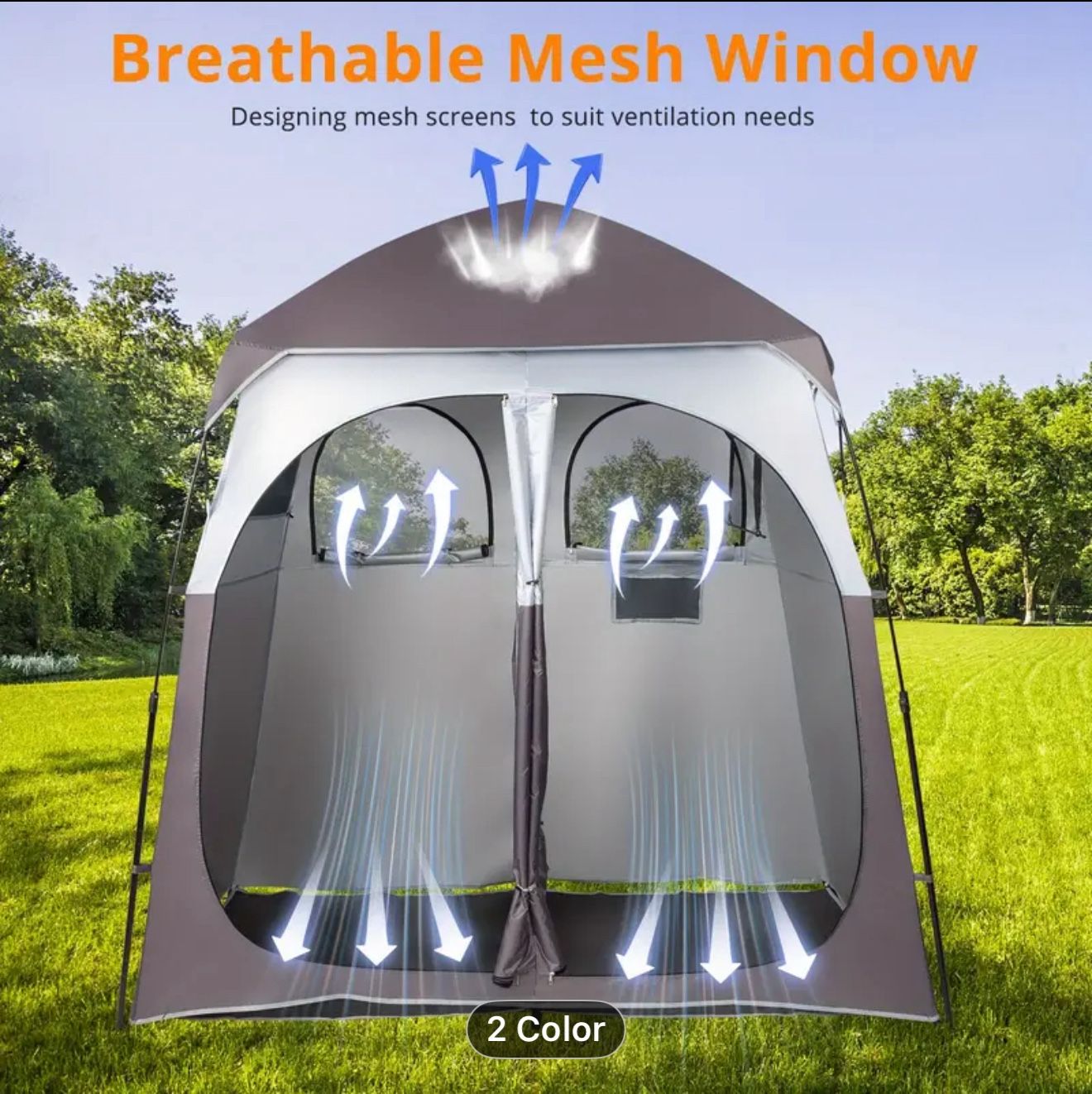 Outdoor Sink And Toilet With Privacy Tent