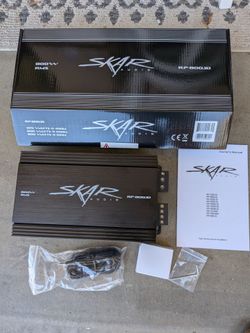 Skar Audio RP-800.1D Monoblock Class D MOSFET Amplifier with Remote Subwoofer Level Control, 800W