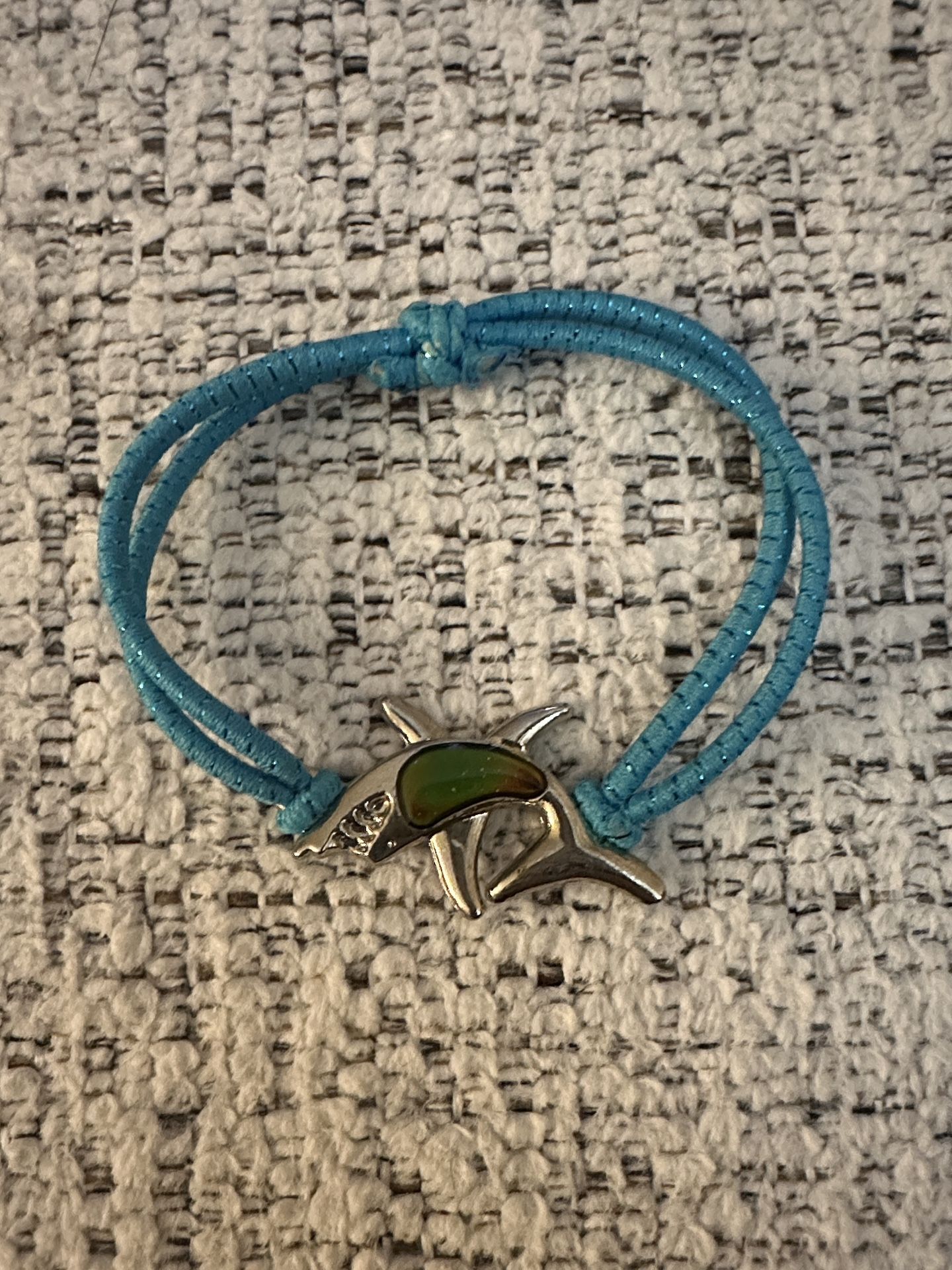 Blue Dolphin Bracelet with Silver Accents