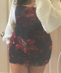 Black flower dress