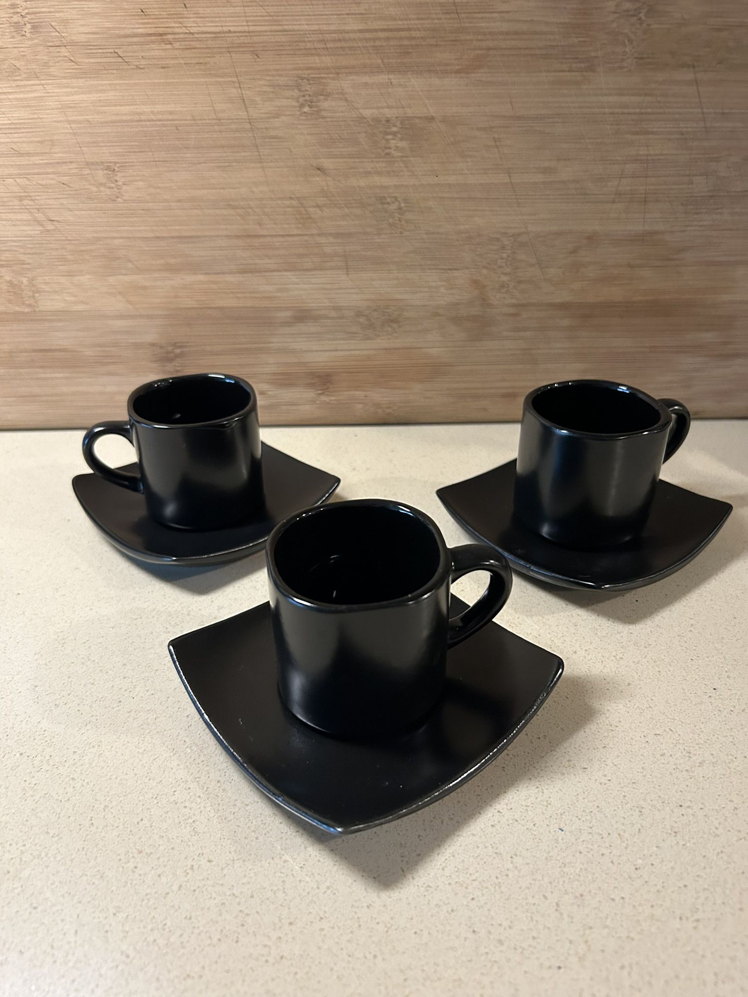 3 black espresso coffee set-$10- West Kendall