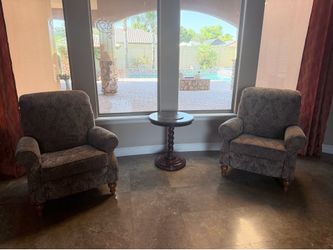 Pair of Accent Chairs + Side Table – $100 OBO