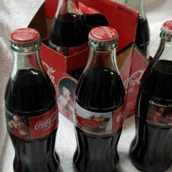 1995 Vintage, Coca Cola Classic. 6 Pack, 8 FL. Oz. Unopened Bottles, Holiday Edition. 