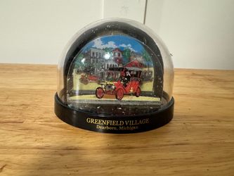 Vintage Greenfield Village Mini Snow Globe / Souvenir