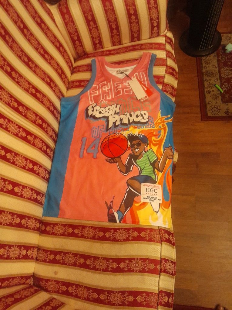 Fresh Prince Pink ALL OVER BASKETBALL JERSEY 