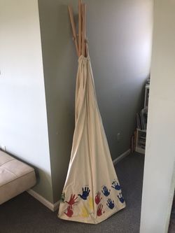 HANDMADE TEEPEE FOR KIDS PLAY AREA