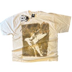 Evil Vice Graphic Logo White Cotton Knit Men's 2X Crew T Shirt brand new