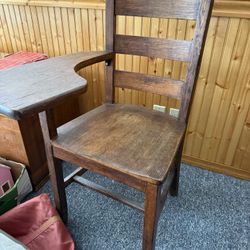 Antique Oak Student Chair 