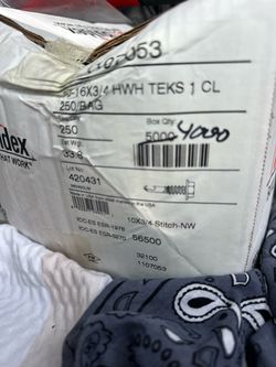 Teks #10-16x3/4 HWH Self-Drilling Screws 250/Bag