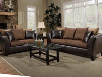 New Chocolate Couch And Loveseat Set! Sofa sectional deals available
