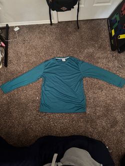 Teal Long Sleeve Athletic Shirt