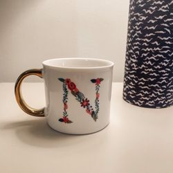 Opalhouse Floral Monogram Coffee Mug