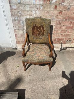 Antique French tapestry chair