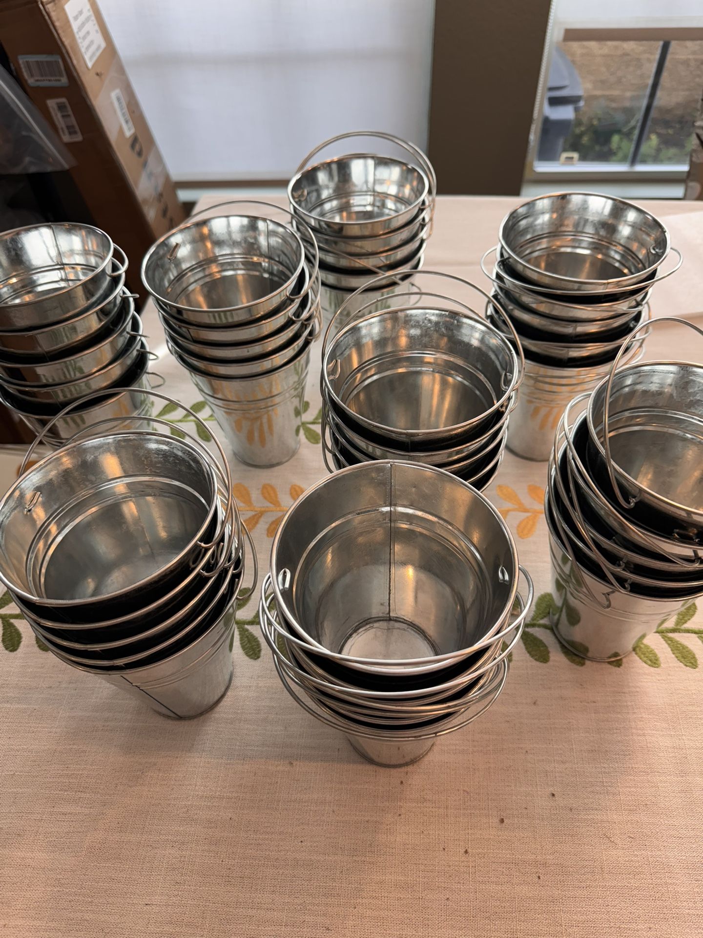 Selling Galvanized Buckets- 40 Pieces 5 Inch Size , Brand New