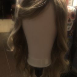 Brown Blonde wavy soft Ombre long wig / peluca larga, Ombre suave ondulada rubia marrón 