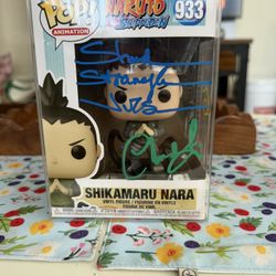 Shilamaru Nara Naruto Funko Pop 933 Signed 