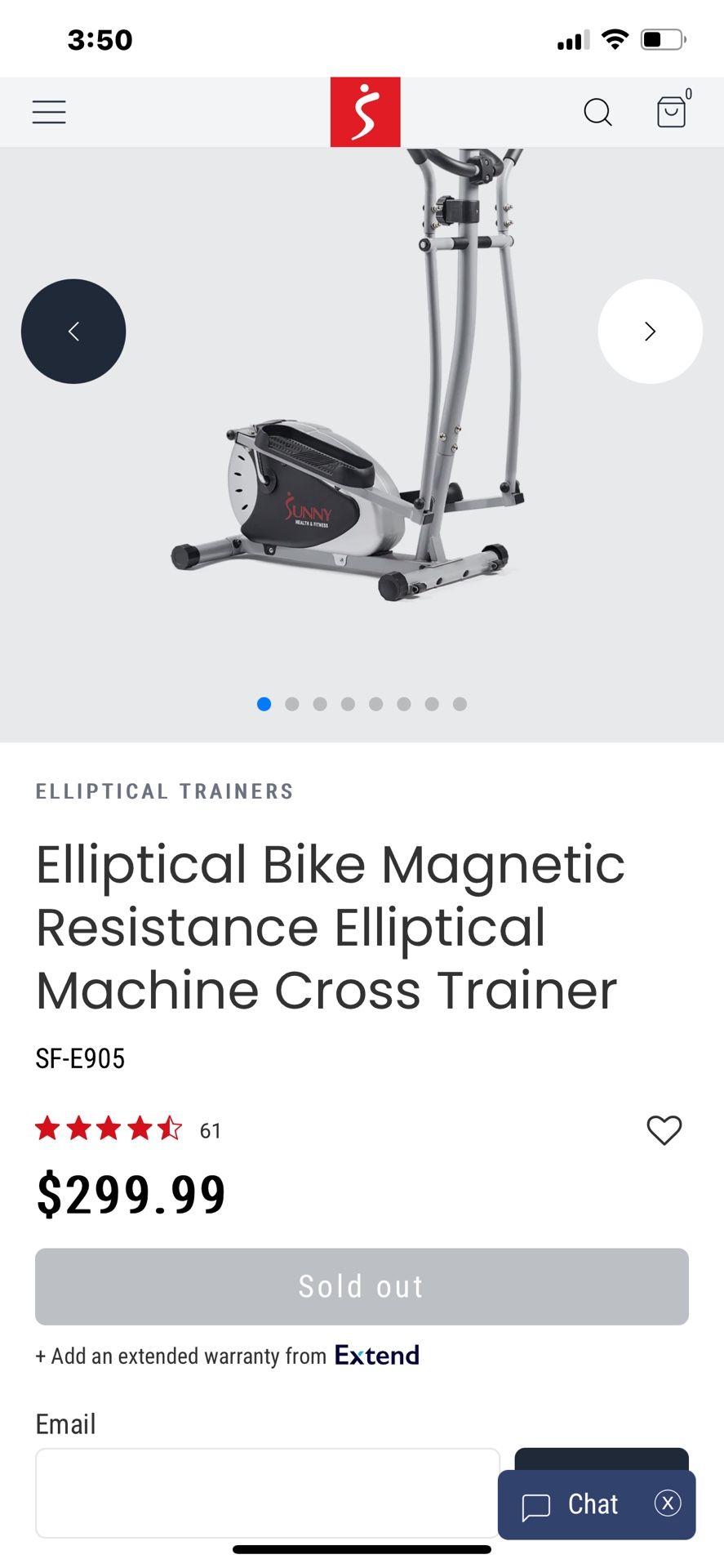 Elliptical Bike Magnet Resistance Machine  Cross Trainer