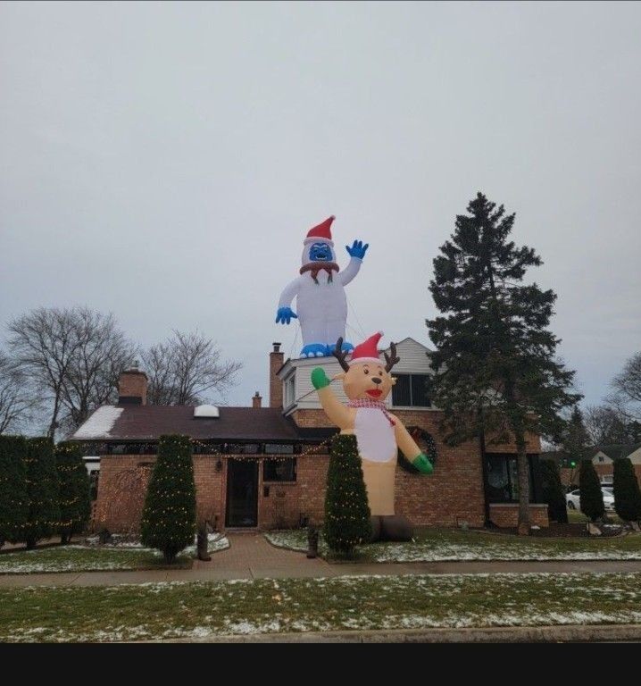 2 extra large Christmas blow up decorations $300 each both for 500.
