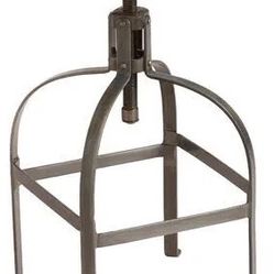 World Market Round Wood and Metal Adjustable Swivel Stool - Set of 3