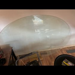Thick Oval Glass Table Top