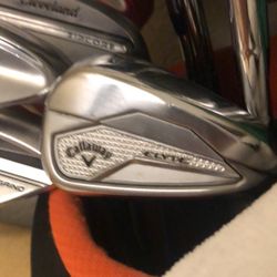 Callaway Elite Irons 7- Wedge. With True Temper 90 Gram Stiff Shafts 