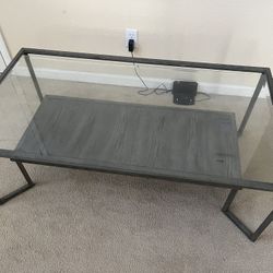 Living spaces, glass coffee table, excellent condition $60