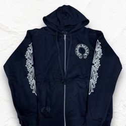 *BRAND NEW* CHROME HEARTS FLORAL ZIP UP
