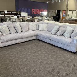 Big Grey Modular Sectional Couch 