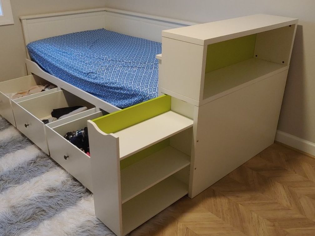 Twin/king Size Convertable Day Bed With Storage