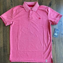 Aeropostale Mens Polo Shirt Size M Medium Heather Pink Sporty A87 Logo Preppy