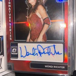 Wendi Richter Holographic Signature Series Optic Signed Panini WWE Card 