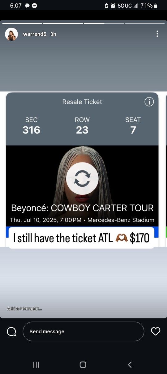 Beyoncé: COWBOY CARTER TOUR ticket