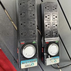 Titan Controls 734150 Apollo 14 8-Outlet Power Strip with 24 Hour Timer, 120-volt. Both are still in good condition. Have 5 foot long cords