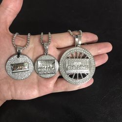 Stainless Steel Last Supper Pendant With Chain.($12 Each)