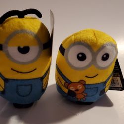 Small Cute Plush Minions Bob With Teddy Bear And One Eye