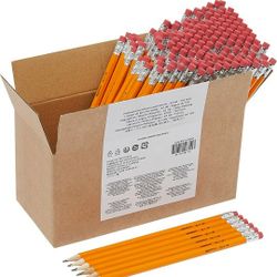 Woodcased #2 Pencils, Pre-sharpened, HB Lead - Box of 150, Bulk Box

