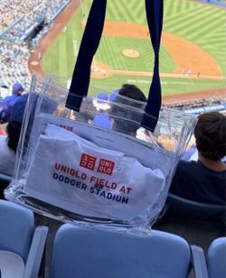 LA Dodgers Father’s Day UNIQLO T-Shirt (XL) Clear Tote Bag Bundle SGA 6/21