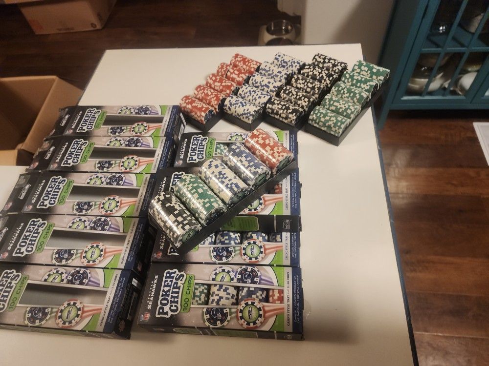 Seattle Seahawks Poker Chips- NEW