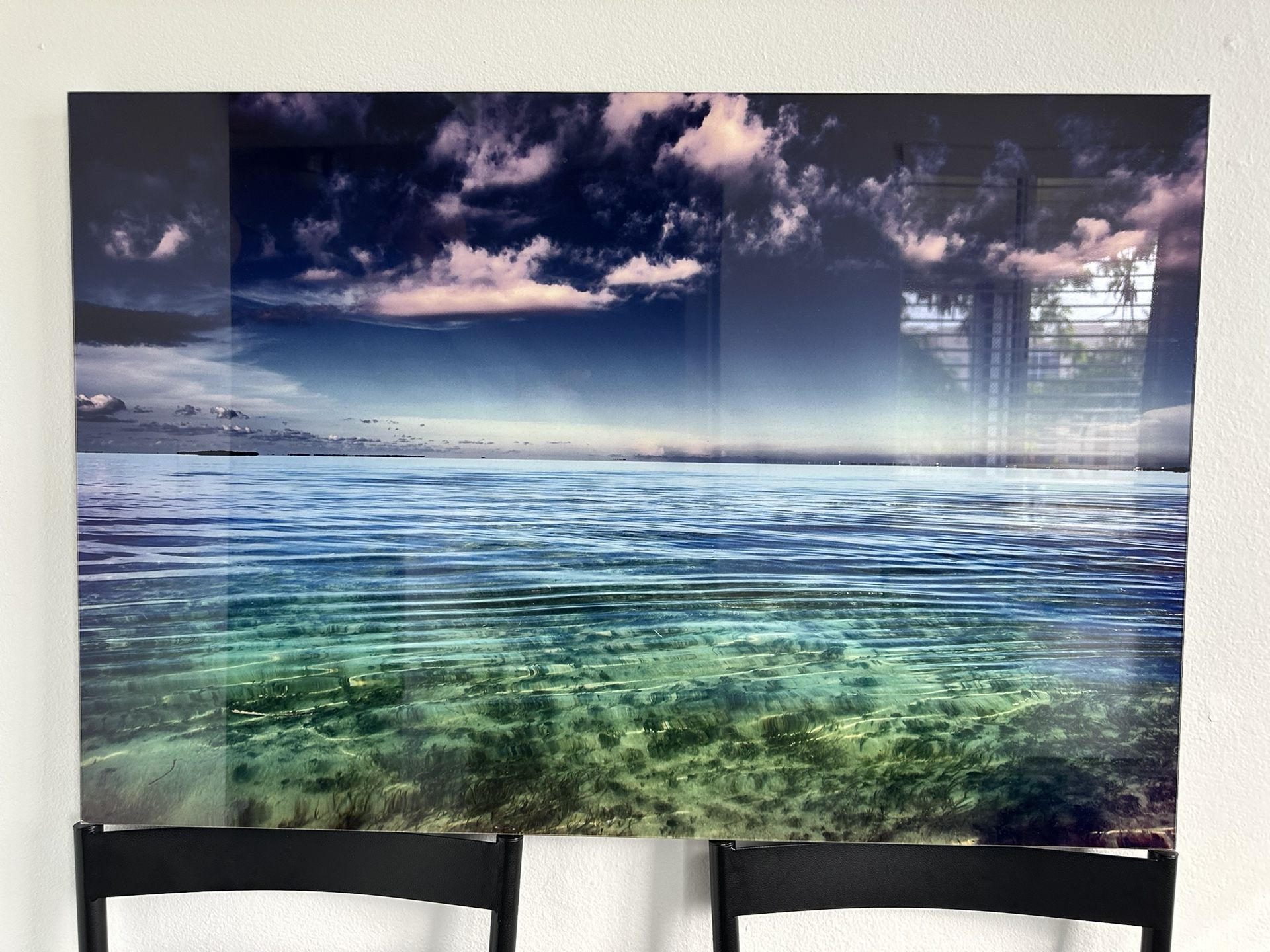 Key West Clear Metallic Paper Acrylic Wall Canvas 24x36