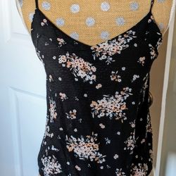 EN CREME WOMEN'S FLORAL PRINT  SLEEVELESS TOP Size S