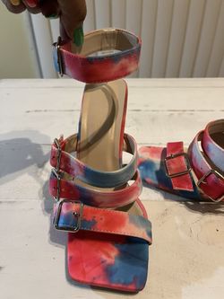 Multi Color Heels Size 8 1/2