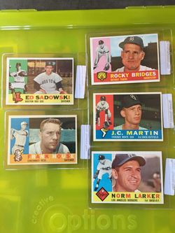 Lot of five 1960 Topps baseball cards in exmint-nm condition!
