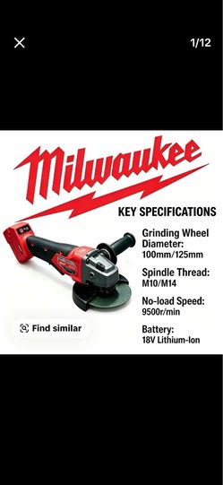 Milwaukee M18 125mm 5Inch Brushless Flathead Angle Grinder Combo With 42° Access Design Safety Guard And Side Handle For Heavy-Duty Grinding And Cutti