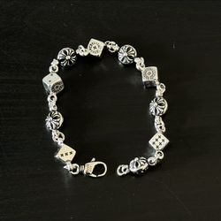 Chrome heart bracelet