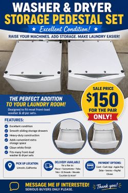 Storage pedestal set
